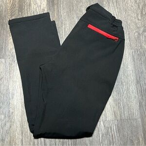 Men's Black Pants with Red Accent